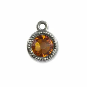 November Birthstone Citrine  Crystal Charm