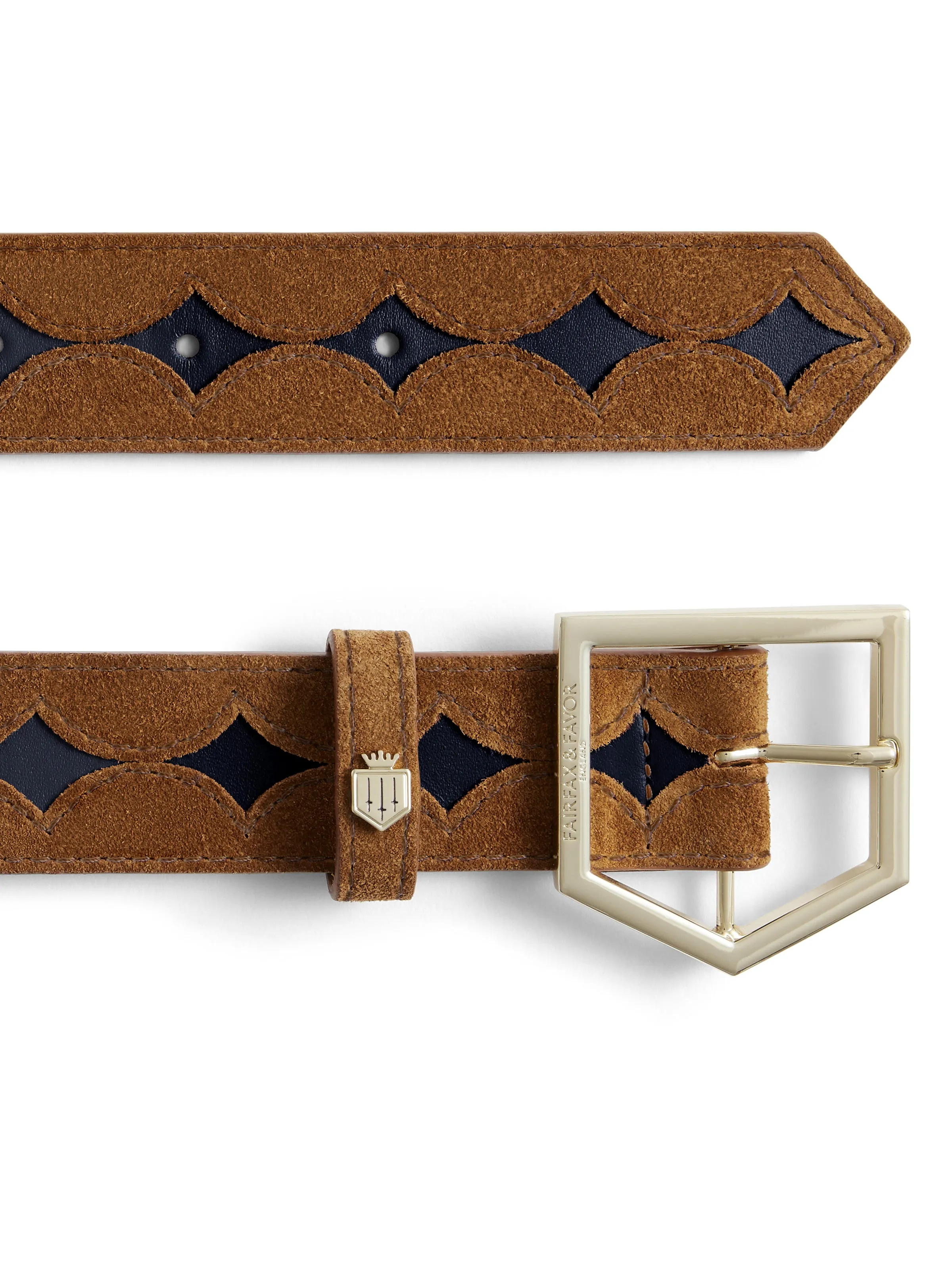 Ohio Belt - Tan & Navy Leather