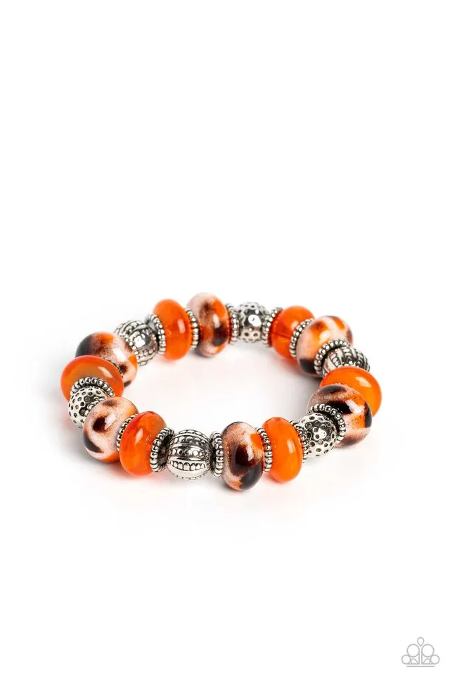 Paparazzi Bracelet ~ Warped Wayfarer - Orange