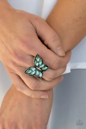 Paparazzi Ring ~ Fluttering Fashionista - Blue