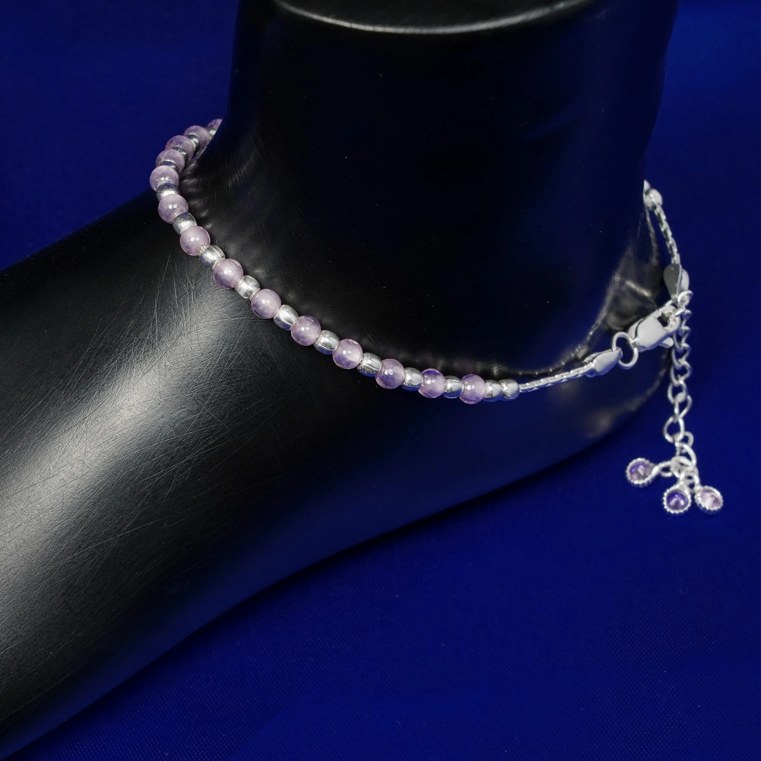 Pink nazariya anklet