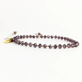 Purple Crystal Anklet