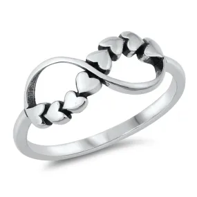 R126 Hearts Infinity Ring