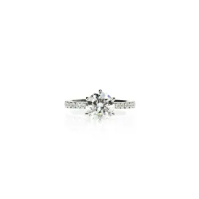 Round Diamond Pave Engagement Ring