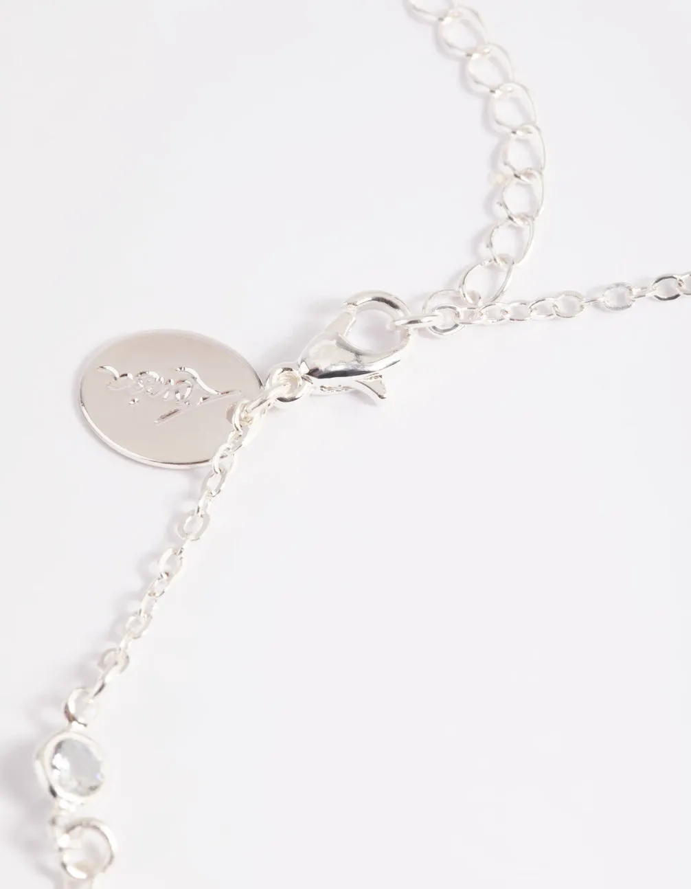 Silver Cubic Zirconia Anklet