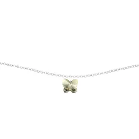 Silver Shade Crystal Butterfly Handmade Silver Anklet