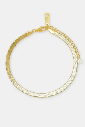 Snake Chain Anklet - Gold