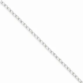 Sterling Silver Open Link Chain Anklet