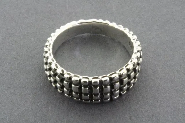 studded ring - sterling silver