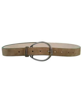 Suede Round Buckle Belt