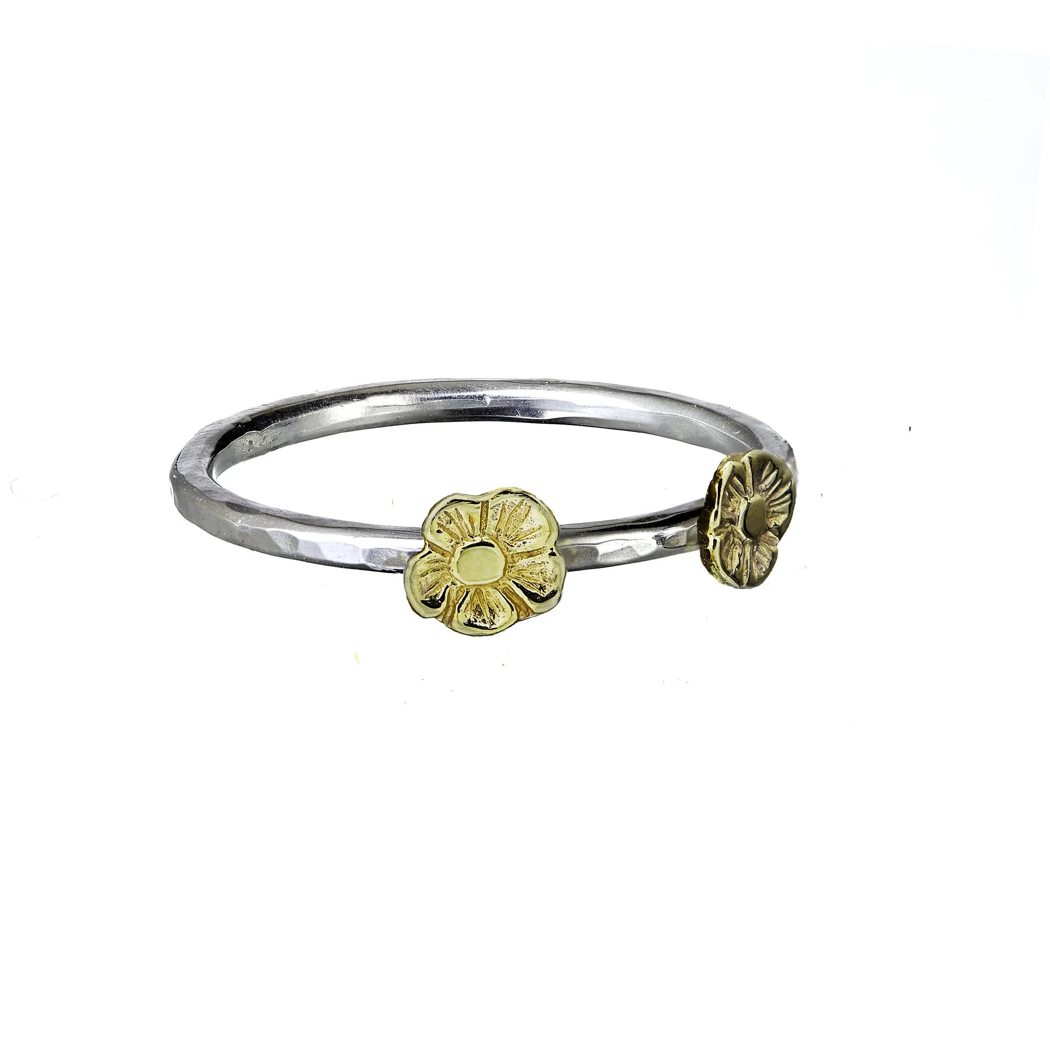 Tiny Flower 14ct Gold Stacking Rings