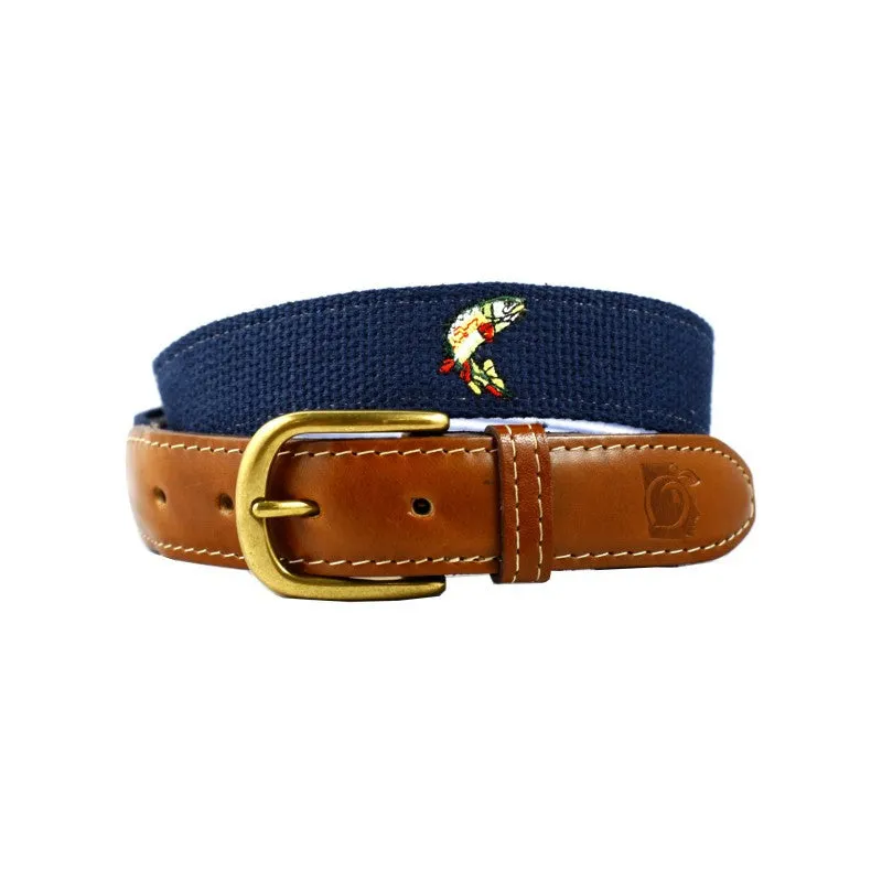 Trout Embroidered Belt