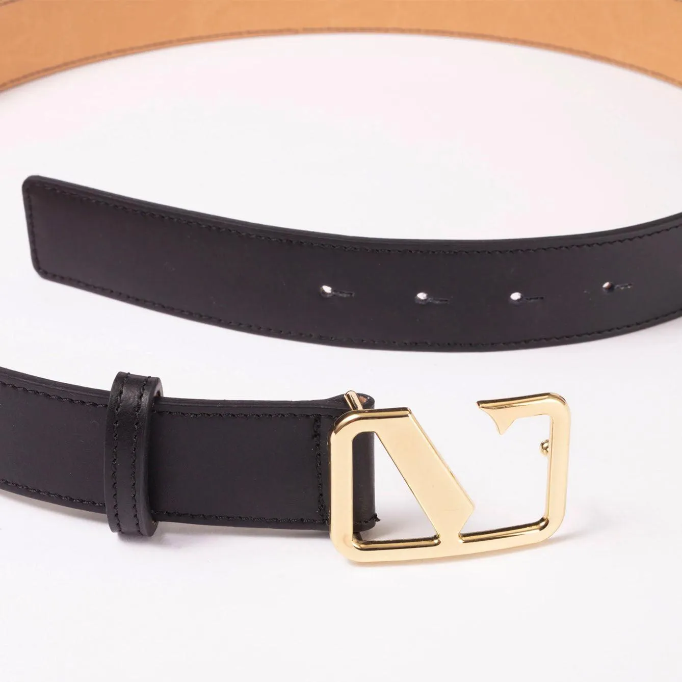 Victoria Smooth Leather Belt | Black