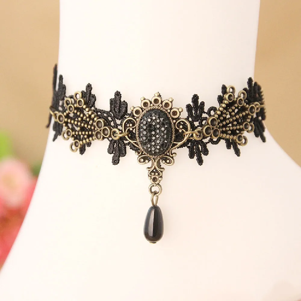 Vintage Black Lace Women's Anklet