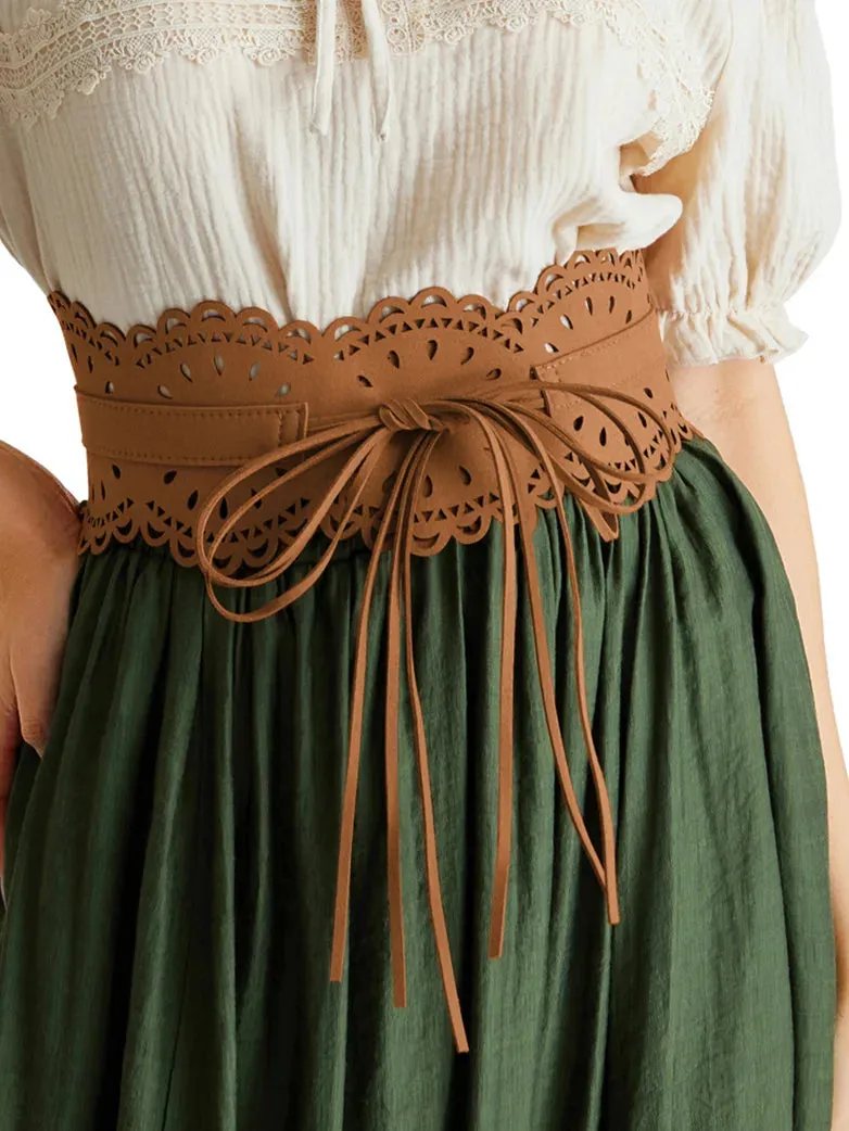 Women Renaissance Belts Faux Suede Belts